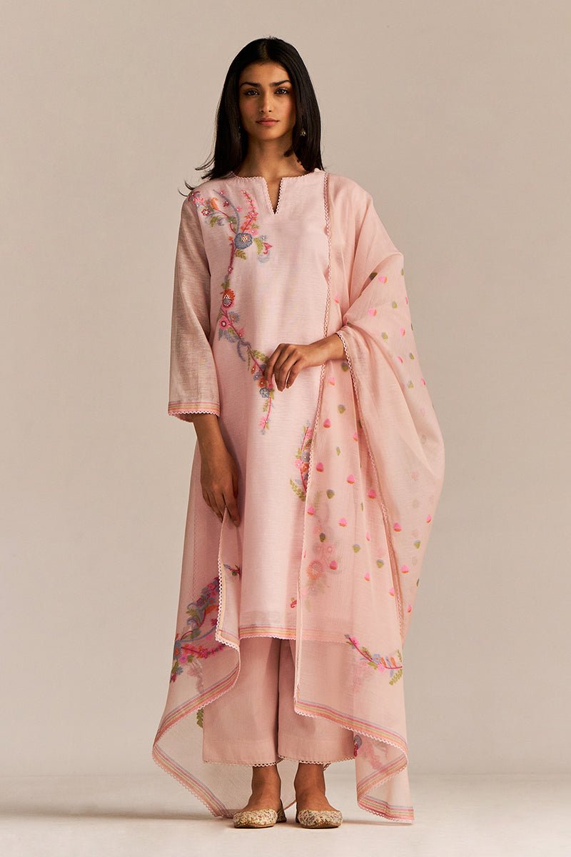 Pink Floral Kurta Set main image 0