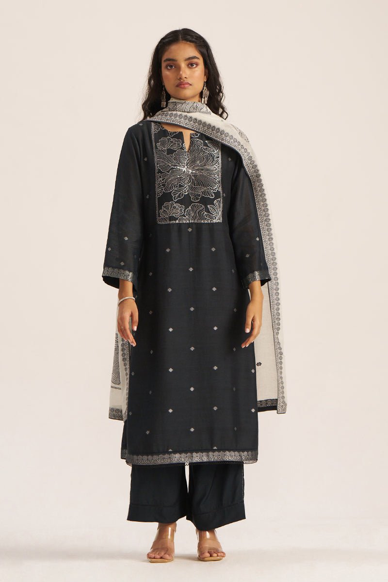 White & Fawn Solid Woollen Salwar (Pack of 2)