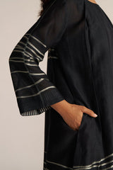 Black Woven Linen Co-ord Set