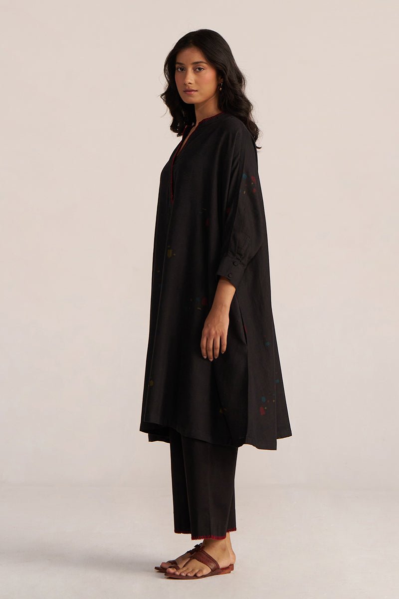 Black Multi-Colour Woven Co-ord Set