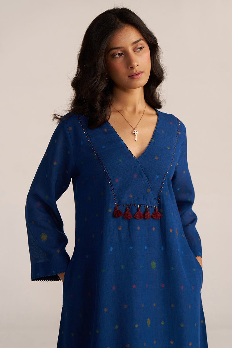 Blue Woven Cotton Co-ord Set