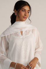 White Embroidered Kurta Set