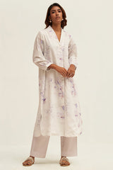 Lily White and Fair Orchid Cotton Linen Co-ord Set
