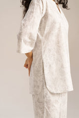 White and Grey Pure Cotton Loungewear