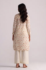 Cream and Pink Tiny Floral Hand-Print Co-ord Set