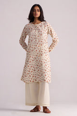 Cream and Pink Tiny Floral Hand-Print Co-ord Set