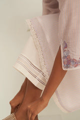 Lily White and Fair Orchid Bemberg Silk Salwar Suit