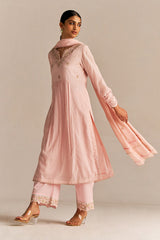Crystal Pink Embroidered Kurta Set