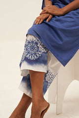 Blue and White Cotton Co-ord Set