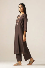 Bracken Brown Silk Co-ord Set