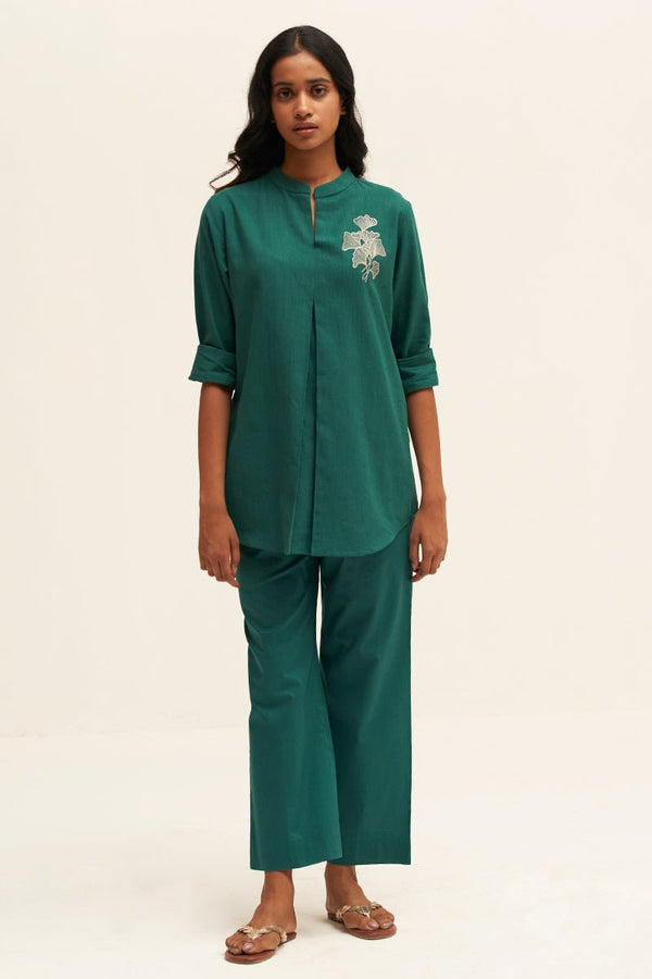 Antique Green Cotton Co-ord Set