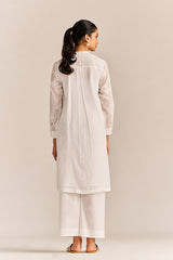 White Mal Embroidered Co-ord Set