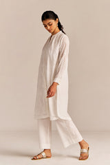 White Mal Embroidered Co-ord Set