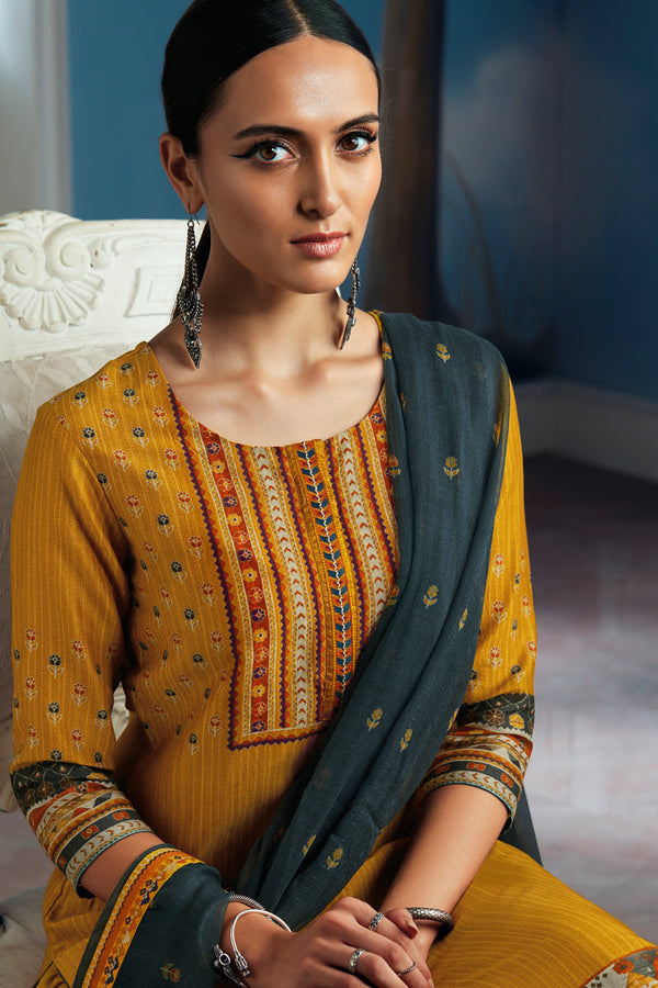 Yellow Bemberg Silk Kurta