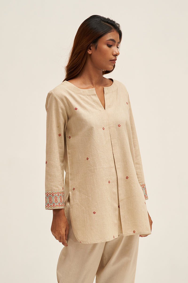 Fog Beige Cotton Co-ord Set