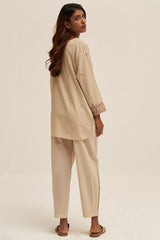 Fog Beige Cotton Co-ord Set