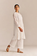 White Mal Embroidered Co-ord Set