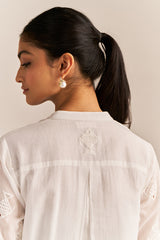 White Mal Embroidered Co-ord Set