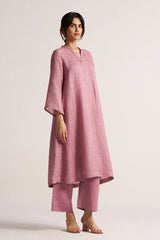 Lilac Zari Linen Festive Co-ord Set