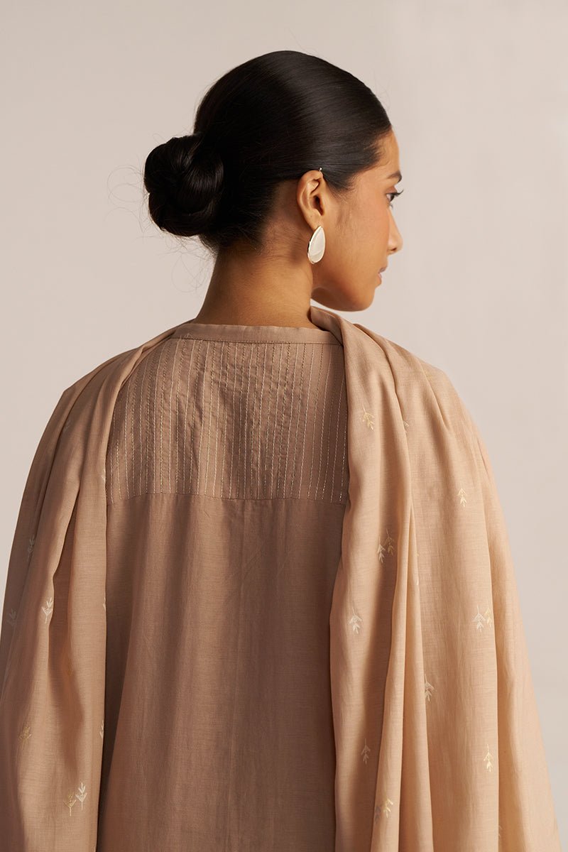 Toasted Almond Woven Kurta Set