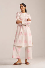 Powder Pink and Ivory Pure Cotton Co-ord Set