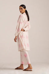 Powder Pink and Ivory Pure Cotton Co-ord Set