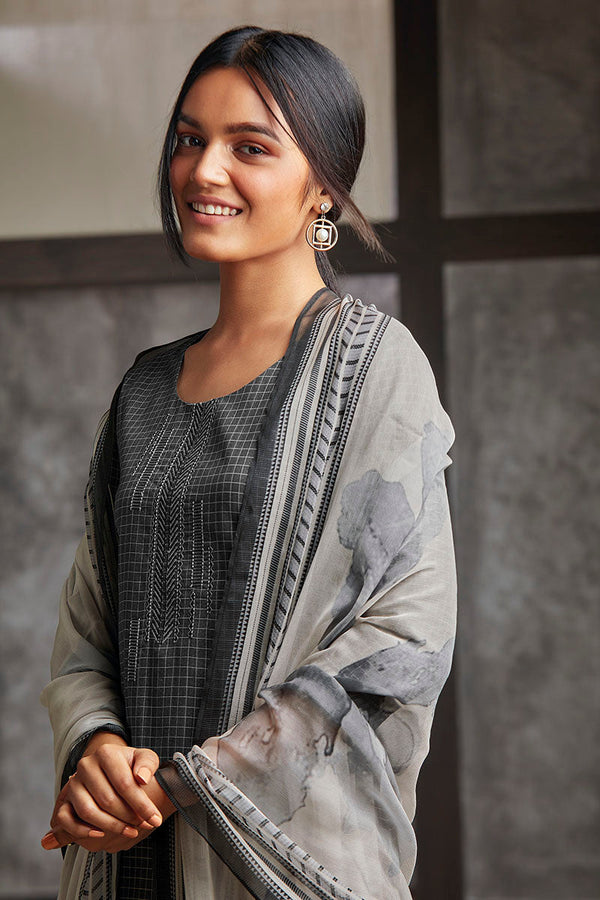Premium Cotton Kurta with Chiffon Dupatta