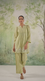 Sage Green Embroidered Co-ord Set
