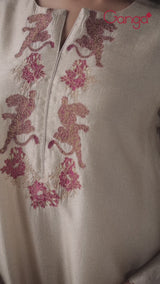 Whitecap Gray and Beige Sherni Print Co-ord Set