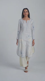 Zen Blue and Pristine Linen Co-ord Set