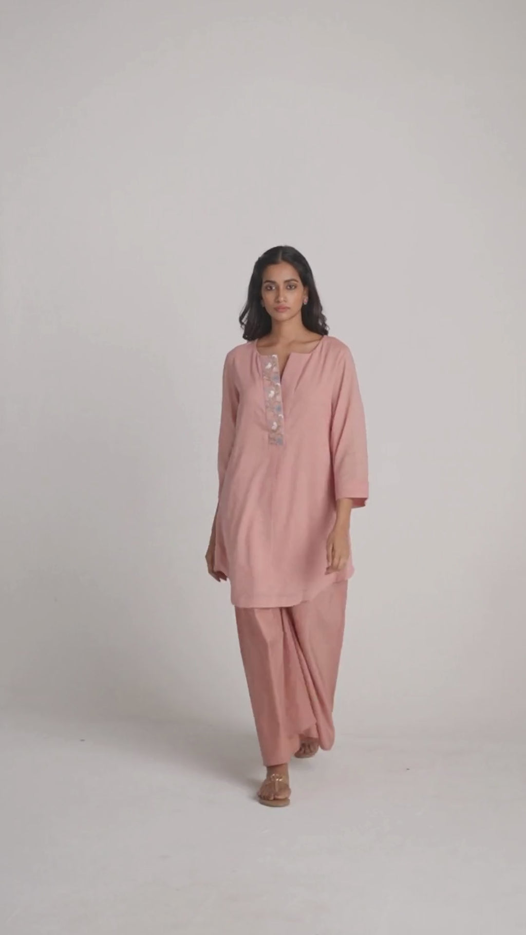 Rose Tan Mul-Mul Co-ord Set