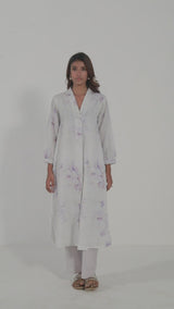Lily White and Fair Orchid Cotton Linen Co-ord Set