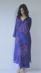 Twilight Blue Bemberg Silk Co-ord Set