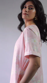 Cloud Pink and White Cotton Co-ord Set