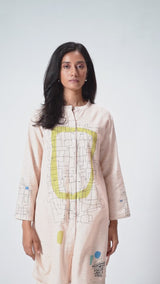Pearled Ivory Cotton Linen Co-ord Set