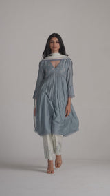 Stone Grey Kurta Set
