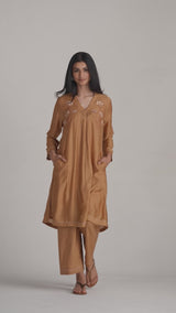 Cinnamon Embroidered Co-ord Set