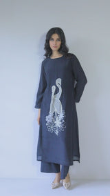 Black Bemberg Silk Co-ord Set