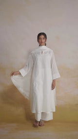 White Embroidered Kurta Set