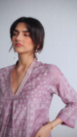 Dusty Lavender Hand Printed Co-ord Set