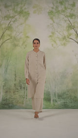 Undyed Natural Linen Co-ord Set