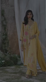 Maroon and Beige Silk Velvet Salwar Suit