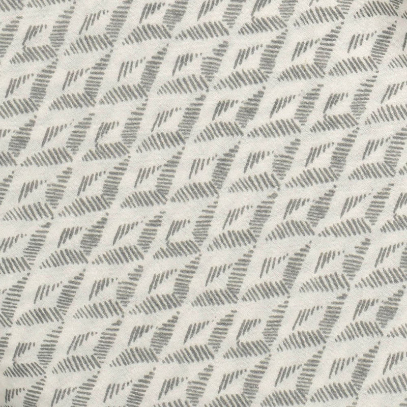 Grey Diamond Screen Printed Cotton Fabric