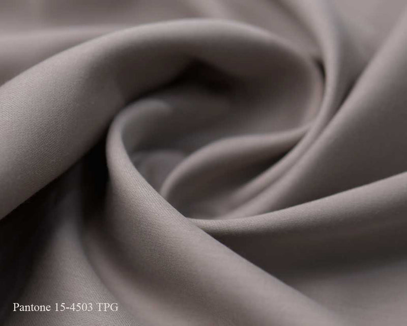 Chateau Grey Cotton Satin Plain Dyed Fabric
