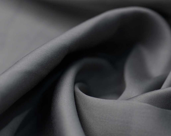 Natural Grey Cotton Satin Plain Dyed Fabric