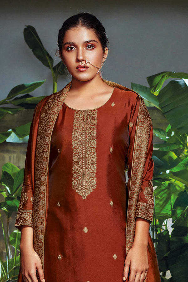 Bemberg Silk Jacquard Kurta with Bemberg Silk Dupatta