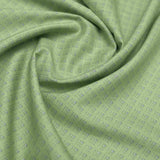 Pista Green Small Geometric Screen Printed Cotton Fabric