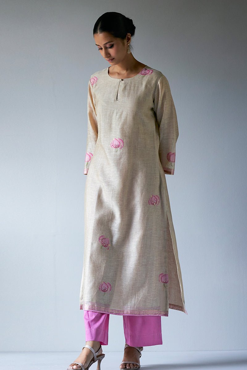 Rose Beige Kurta Set