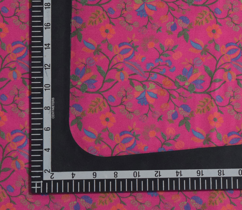 Leaf Pattern Digital Printed Pure Pashmina Fabric