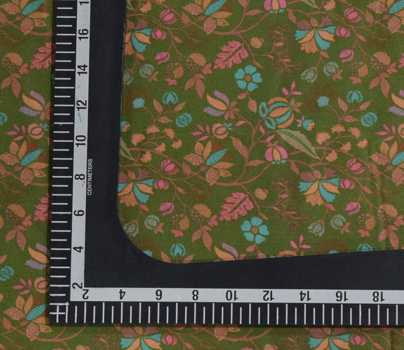 Leaf Pattern Digital Printed Pure Pashmina Fabric